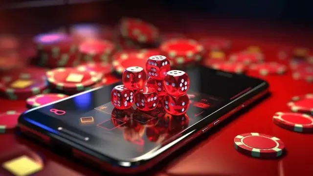 dice on mobile phone